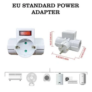 ABS Electrical Socket Multi-Plug 3-Way Multiple Plug Socket Standard EU P1R3 - Picture 1 of 12