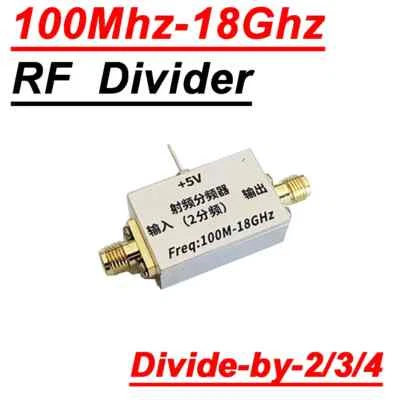 100Mhz-18GHz RF Prescaler RF Divider High To Low Frequency Signal Conversion - Image 1 of 4