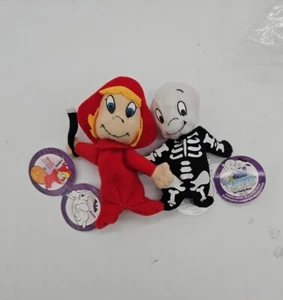 2003 Starbucks Halloween Finger Puppet Casper The Friendly Ghost + Wendy 4" - Imagen 1 de 5