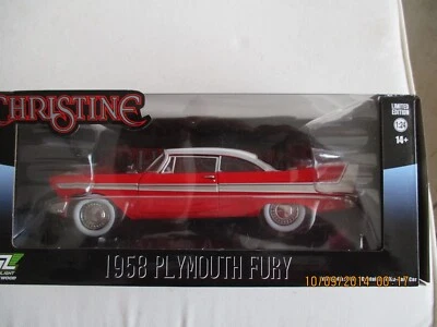 MINIATURE GREENLIGHT 1958 PLYMOUTH FYRY CHRISTINE  1/24  EN BOITE - Photo 1/4
