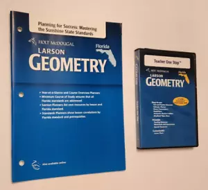 Holt McDougal Larson Geometry Florida Teacher One Stop CD + Standards Planner - Picture 1 of 4