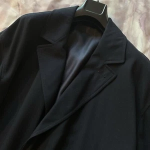 $675 HUGO BOSS (54/44us) Long Full Lenght Starliner Overcoat Jacket. Blue-Black - Picture 1 of 11