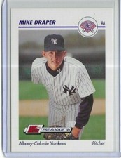 1991 Line Drive #4 Mike Draper Albany-Colonie (New York Yankees Affiliate)