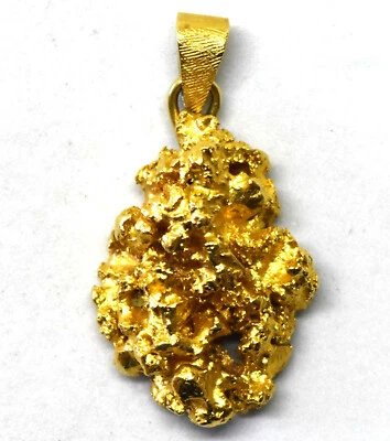 Beautiful California 18K-21K Solid Gold Large Natural Nugget Pendant 15.63 Grams - Image 1 of 3