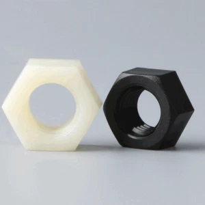 Tuerca hexagonal de plástico nailon blanco negro M2.5 M3 M4 M5 M6 M8 M10 M12 - Imagen 1 de 7