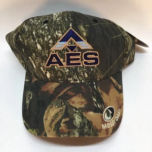 AES Mossy Oak Camouflage Hat  Strap Back Hunting Cap *New* - Picture 1 of 4