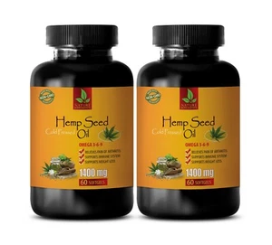 stress relief natural supplements - HEMP SEED OIL PILLS - hemp seed capsules 2B - Picture 1 of 9