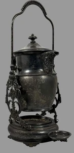 Victorian Silverplate Tilting Kettle on Stand – Floral Engraved, Toronto, Canada - Picture 1 of 11