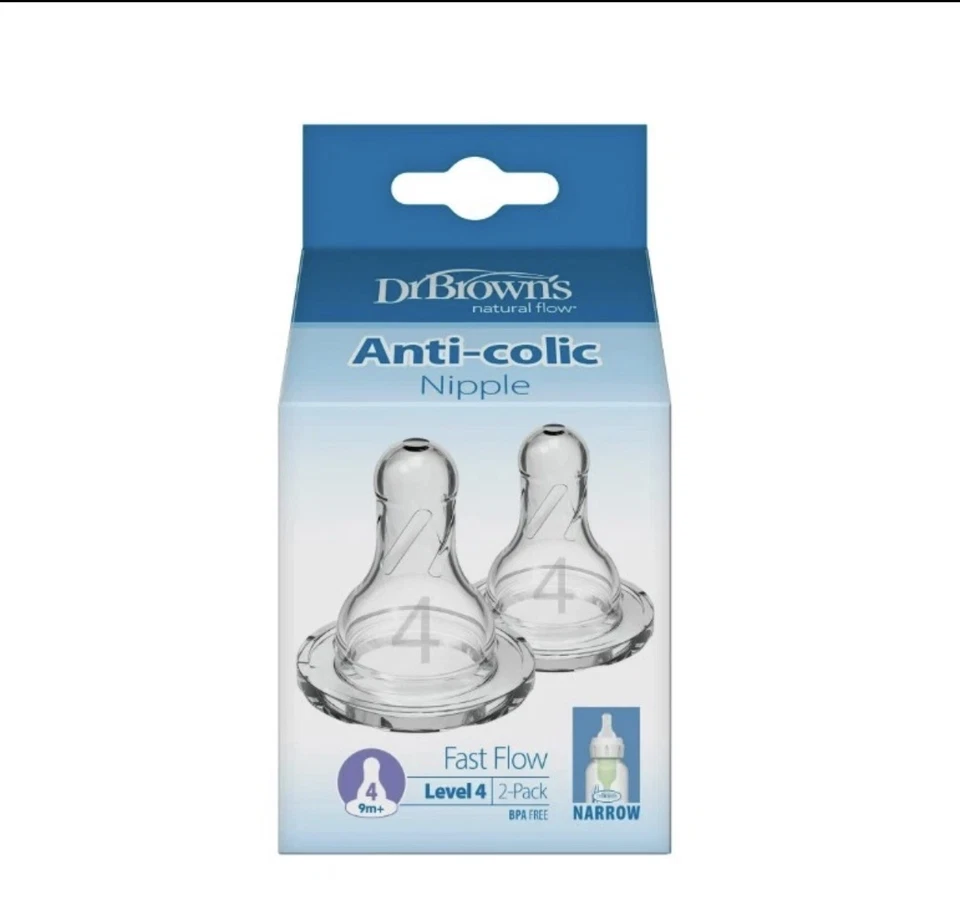 Botellas de silicona estándar Dr Browns Natural Flow paquete de 2 niveles transparentes 4-9 m+ Foto 1 de 3