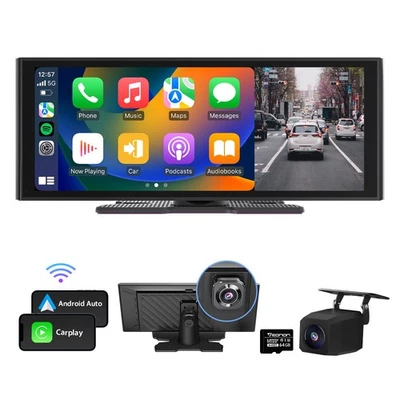 10,26 pollici IPS schermo portatile auto 4K CarPlay Android Auto MirrorLink DVR - Immagine 1 di 4