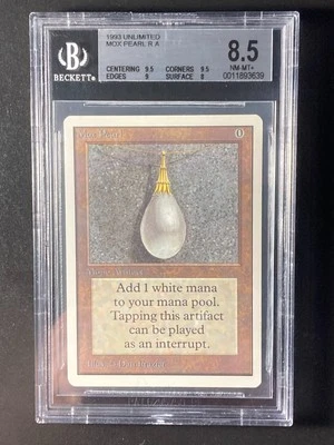 Mox Pearl Unlimited Magic the Gathering Power 9 - MTG BGS 8.5 w/ 9.5 Centering! - Image 1 of 4