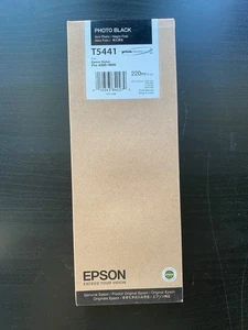 Epson Genuine 220ml Ink T5441 Photo Black Stylus 4000/9600 EX 2014 Free Shipping - Foto 1 di 1