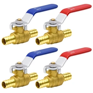4pcs PEX Valves, 1/2" PEX Brass Full Port Shut Off Valve, Full Port Shut-off ... - Picture 1 of 7