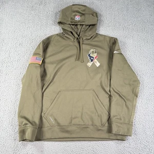Houston Texans Hoodie Mens Large Olive Green NFL Football Salute To Service Nike - Picture 1 of 12