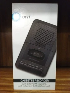ONN Cassette Recorder Built In Microphone Speaker One touch Recording AC/DC NEW - Picture 1 of 4