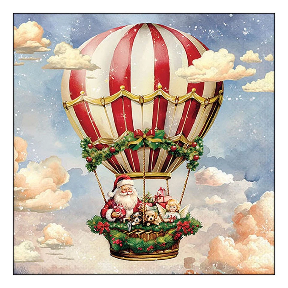 Ambiente Santa's Air Ballon Serviette 20 Stk. 33x33cm Weihnachtsdeko Tischdeko