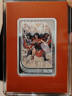 Moneda de prueba de plata 2025 Agoro The Art of DC Comics 1 OZ Wonder Woman 54 de 100! Foto 1 de 3