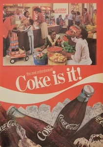 1983 Coke Is It Coca Cola Lebensmittelgeschäft Markt afroamerikanischer Gemüsewagen - Bild 1 von 1