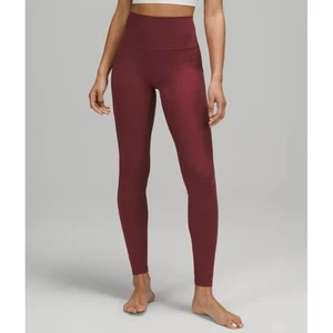 Lululemon Align hoch geschnittene Hose 28" burgunderrot Größe 4 Yoga-Leggings - Bild 1 von 8