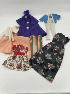 Vintage Handmade Barbie Doll Clothes Lot of 8 Dresses Coats NO DOLL See Pictures - Picture 1 of 14
