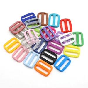 Plastic Delrin Buckle Slider 3 Bar Slider For 10 15 20 25 32 38mm Webbing Strap - Picture 1 of 31