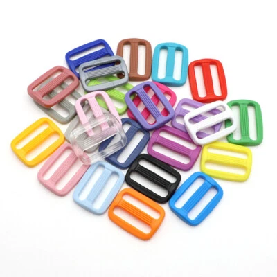 Plastic Delrin Buckle Slider 3 Bar Slider For 10 15 20 25 32 38mm Webbing Strap - Image 1 of 4