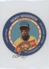 1990 King-B Collector's Edition Discs Food Issue Rickey Henderson #19 HOF