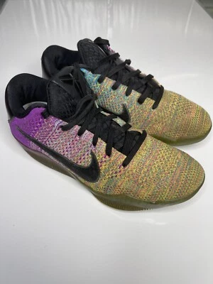 Nike Kobe 11 XI Elite Low Flyknit Multicolor NikeID Black Mamba Size 7 - Image 1 of 4
