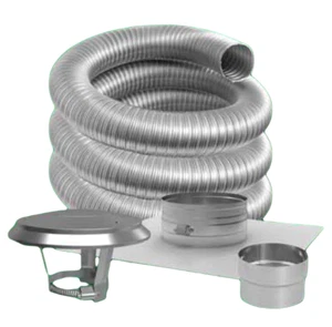 NEU DuraVent DuraFlex 3" x 20' Flex Rohr Schornstein Auskleidung 304 Edelstahl Kit - Bild 1 von 3