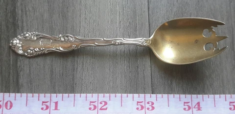 Gorham Sterling Silver relish olive 4 3/4 inch monogram handle Cover