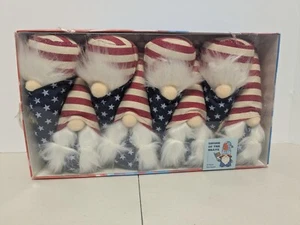 Gnome of The Brave July 4th America Patriotic Flag Gnomes 6 Foot String Garland - Picture 1 of 2