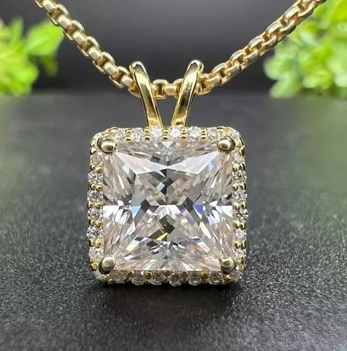 OFF WHITE RARO ciondolo solitario diamante bianco sporco certificato 10 ct argento 925 grande lucentezza