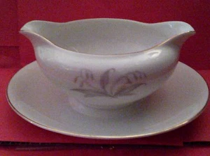 Kaysons Goldon Rhapsody Sauciere/aufgesetzte Untertasse ~ Japan [1961] grau & gold ~ sehr guter Zustand - Bild 1 von 5