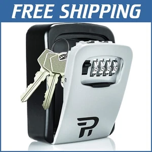 Rust-Resistant Key Lock Box with Combination Lock – Secure Spare Key Holder - Picture 1 of 11