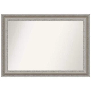 Amanti Art Wall Mirror 1.5"x41.41"x29.5" Silver Non-Beveled Polystyrene Frame - Picture 1 of 7