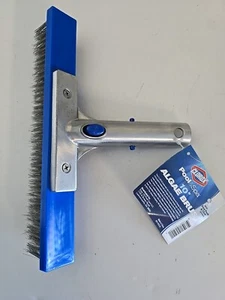 10" Swimming Pool Spa Stainless Steel Algae Brush Brand New Clorox Push & Click - Picture 1 of 3