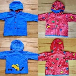 Wippette Kids Baby Boys Summer Spring Reversible Cars Raincoat Jacket 6-12 Month - Picture 1 of 7