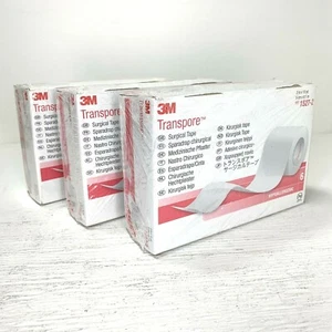 3M 1527-2 Transpore Clear Surgical Tape 2" x 10 yards - 18 Rolls - 3 Boxes of 6 - Picture 1 of 8