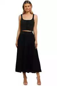 VESTIRE Just A Little Crush Tank Black Crop Top Sleeveles Size 12 AU | RRP149.00 - Picture 1 of 3