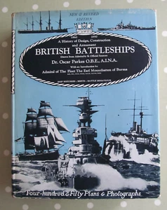 BRITISH BATTLESHIPS 1860 - 1950 BY OSCAR PARKES ILLUSTRATED HB DJ DATED 1966 - Picture 1 of 13