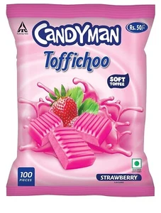 Candyman Toffichoo, Fresa - 100 Toffes Suaves para Truco y Trato de Halloween - Imagen 1 de 4