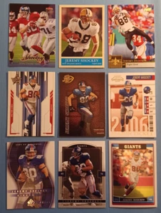 JEREMY SHOCKEY 9 Card Lot Topps Chrome Ultra SP New York Giants Saints Miami - Picture 1 of 4