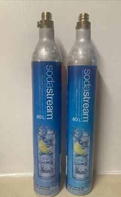 SodaStream (2) BOTTLES (1) Empty (1) Close To Full  Replacement  60L Soda Stream - Image 1 of 4
