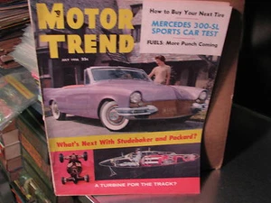 MOTOR TREND July 1956; MERCEDES 300SL SPORTS CAR TEST+ 6 AMERICAN CARS ARTICLES - Picture 1 of 2