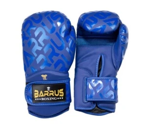 GUANTONI BOXE BLUE Elettrico 10 OZ FIKBMS APPROVATO KICK BOXING MUAY THAI FIT - Foto 1 di 3