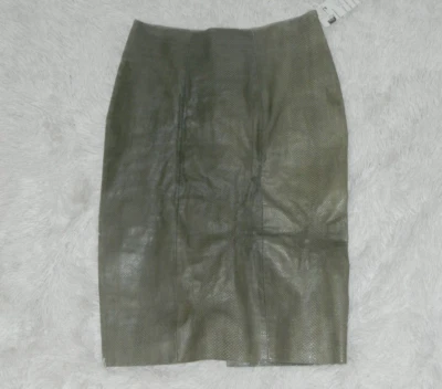 Costume National Skirt Green Snakeskin Leather Skirt Made in Italy Size 8 - Image 1 of 4
