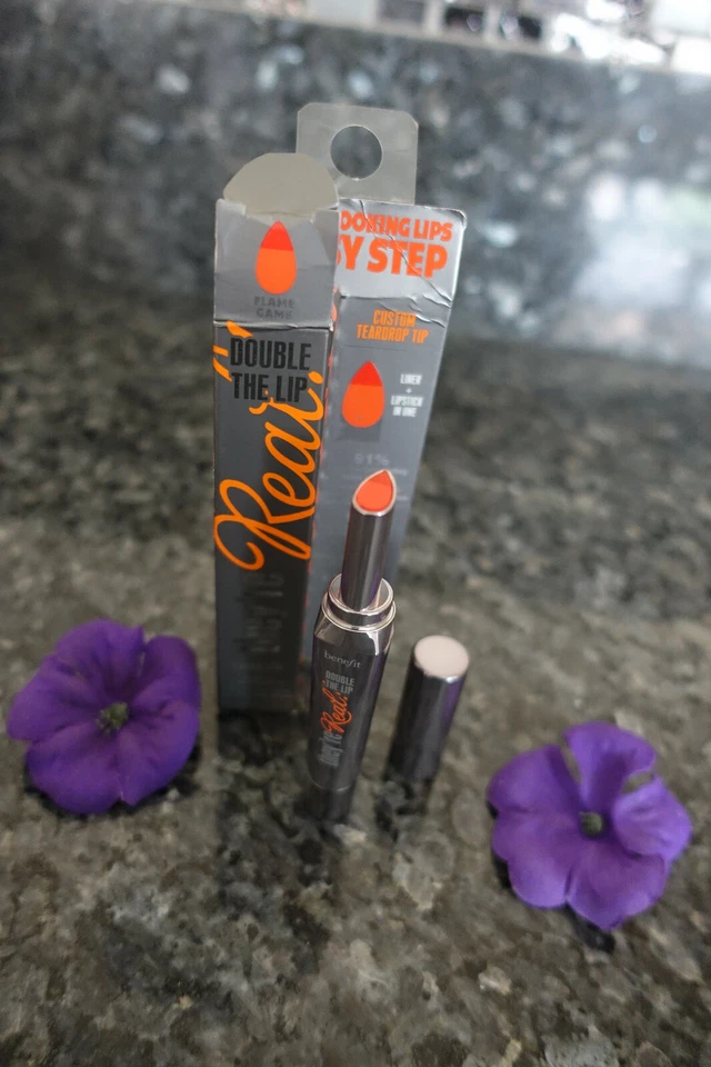Benefit Cosmetics They're Real Double The Lip Lipstick & Liner in 1 Flame Game