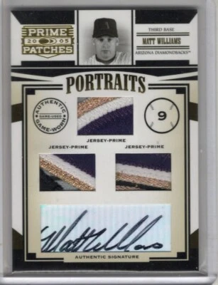 Camiseta Matt Williams 2005 Prime Patches Prime Patch Auto 10/10 Diamondbacks Foto 1 de 2