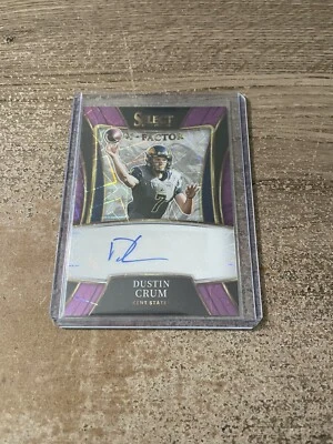 Dustin Crum 2022 Panini Select Draft Picks Purple X-Factor Autograph #’D /89 - Image 1 of 3