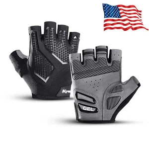 Herren Halbfinger Fahrradhandschuhe Atmungsaktiv Stoßfest MTB Mountainbike Handschuhe - Bild 1 von 10